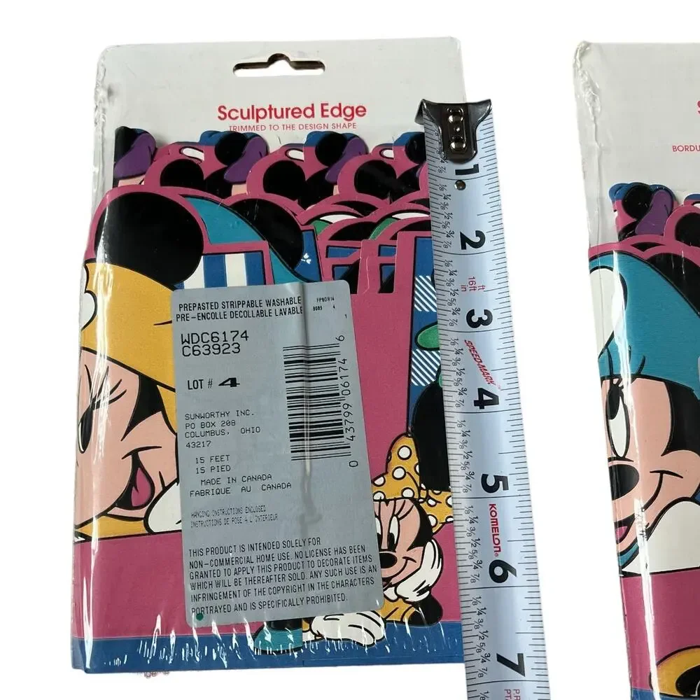 Borden Home Wallcoverings Mickey's Stuff for Kids Minnie Pre-cut Border 3-ct
